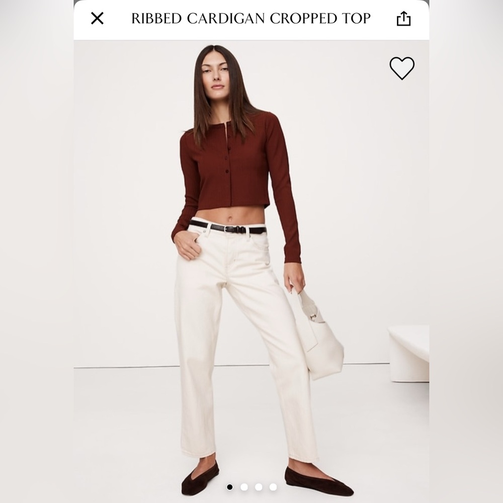 Banana Republic Ribbed cardigan -cropped